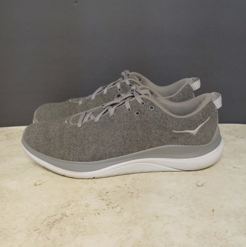 Hoka  Running Gray Athletic Running Walking Casual Shoes